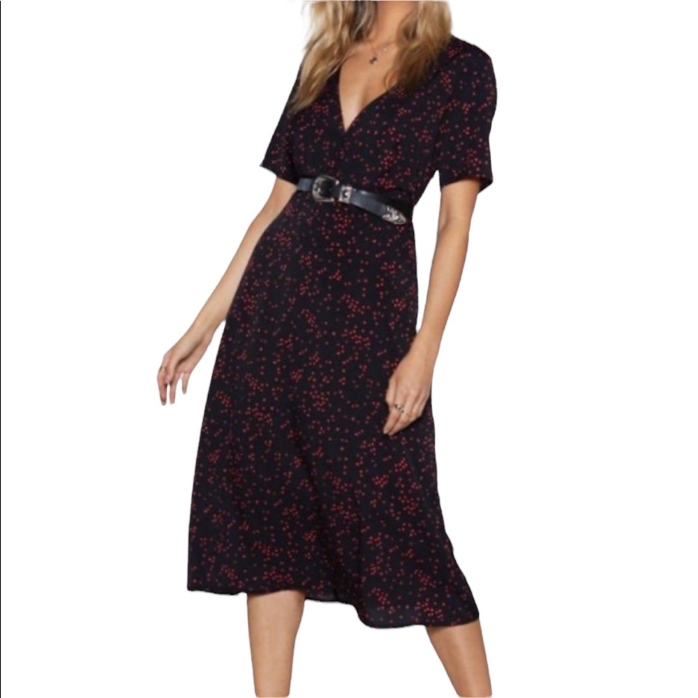 Nasty Gal “In A Rough Spot” MIDI A-Line Dress Size 8 - Picture 3 of 10